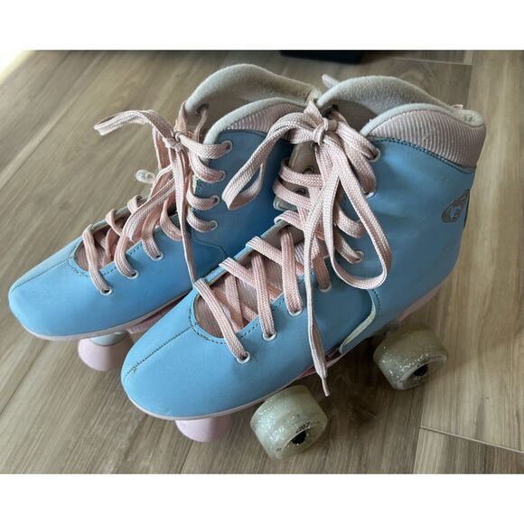 Circle Society Adjustable Kids Girls Roller Skates Classic Cotton Candy Yth 3-7 - Picture 3 of 6